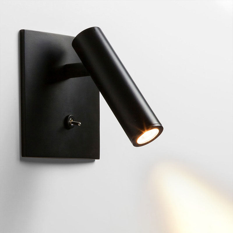 Reading wall lamp with switch wall lamp bedroom bedside French square wall lamp