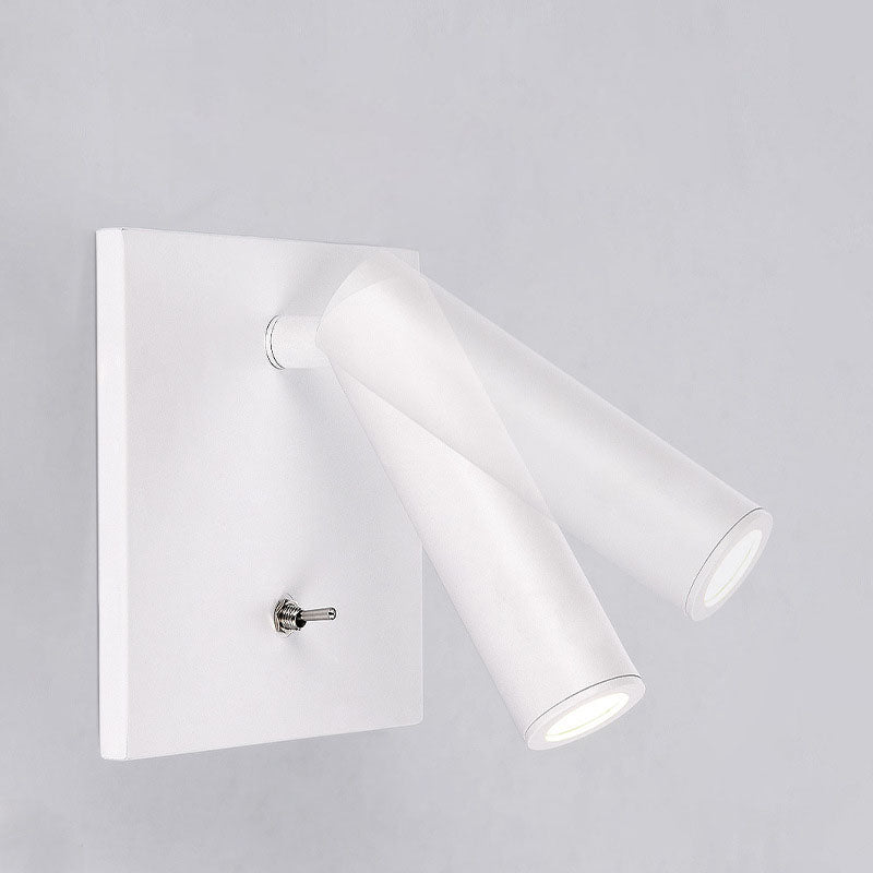 Reading wall lamp with switch wall lamp bedroom bedside French square wall lamp