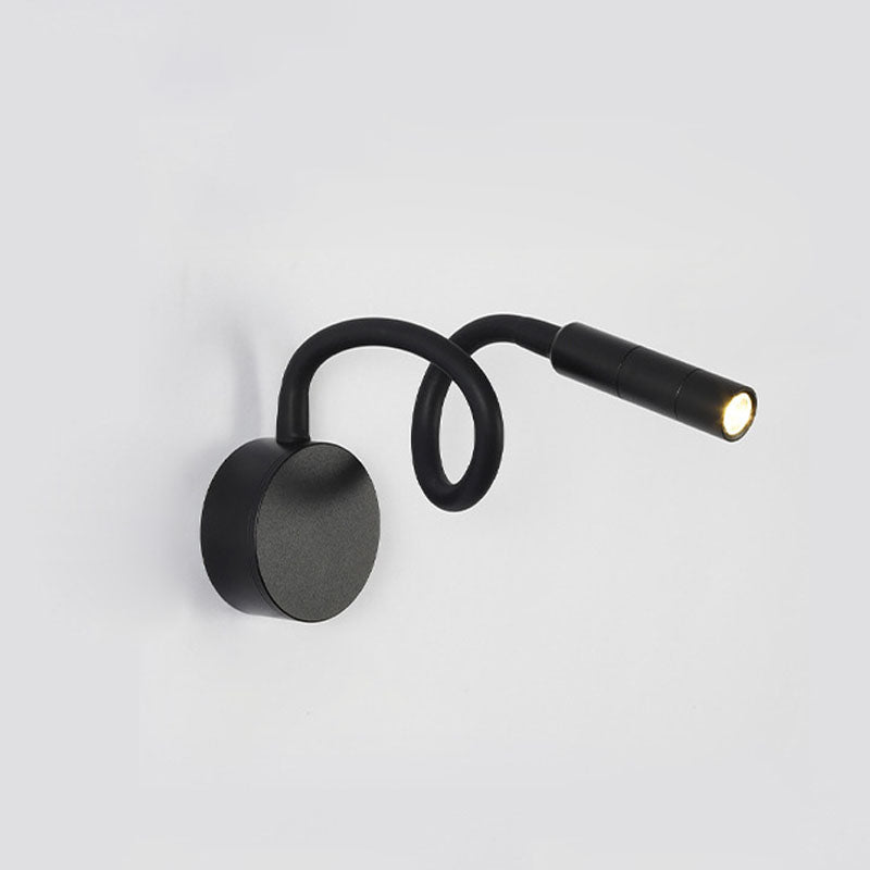 LED reading wall lamp with switch bedroom bedside high-level wall-mounted lamp