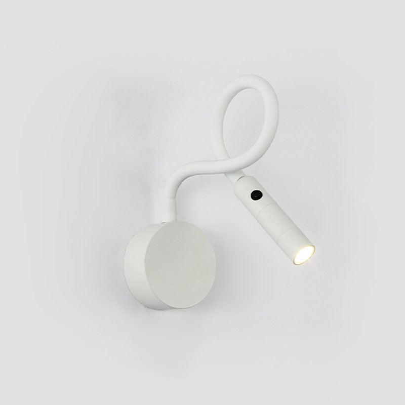 LED reading wall lamp with switch bedroom bedside high-level wall-mounted lamp