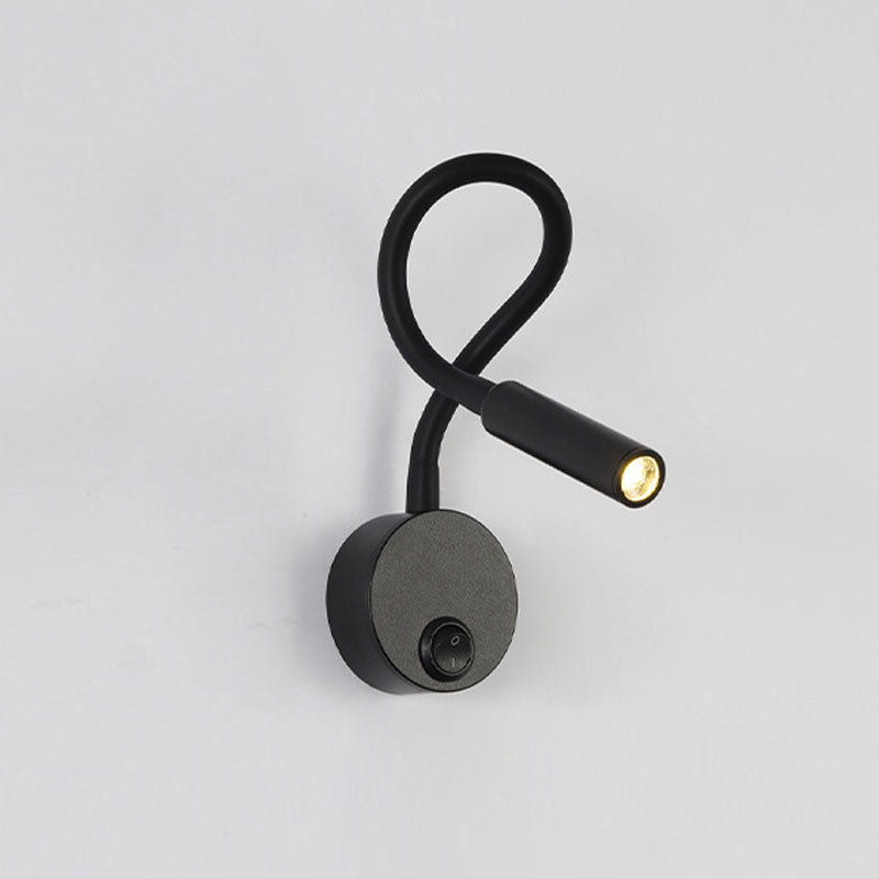 LED reading wall lamp with switch bedroom bedside high-level wall-mounted lamp