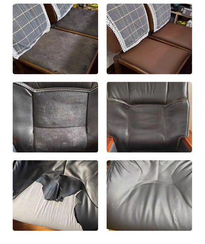 BowLtt|PVC Lychee Pattern Self-adhesive Leather Patch(Material: PVC Faux Leather; Craft: Strong Adhesive Backing; Application: Sofa/Seat Repair, Old Furniture Renovation)