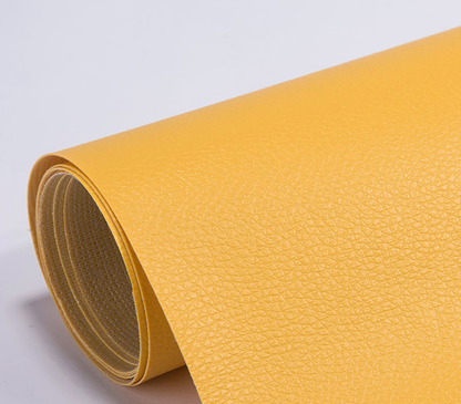 BowLtt|PVC Lychee Pattern Self-adhesive Leather Patch(Material: PVC Faux Leather; Craft: Strong Adhesive Backing; Application: Sofa/Seat Repair, Old Furniture Renovation)