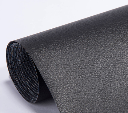 BowLtt|PVC Lychee Pattern Self-adhesive Leather Patch(Material: PVC Faux Leather; Craft: Strong Adhesive Backing; Application: Sofa/Seat Repair, Old Furniture Renovation)