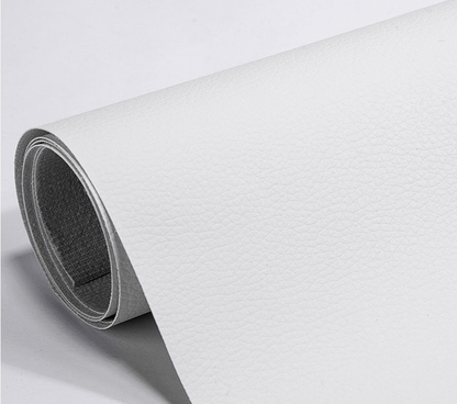 BowLtt|PVC Lychee Pattern Self-adhesive Leather Patch(Material: PVC Faux Leather; Craft: Strong Adhesive Backing; Application: Sofa/Seat Repair, Old Furniture Renovation)