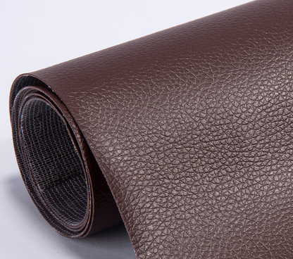 BowLtt|PVC Lychee Pattern Self-adhesive Leather Patch(Material: PVC Faux Leather; Craft: Strong Adhesive Backing; Application: Sofa/Seat Repair, Old Furniture Renovation)