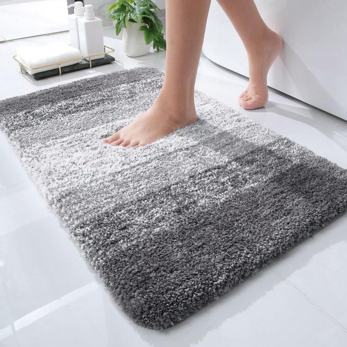 BowLift 丨 Imitation Cashmere Bathroom Mat Water Absorbent Non-slip