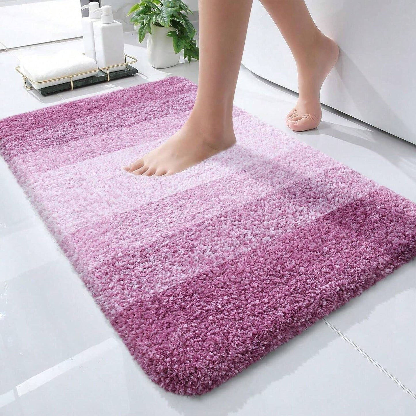 BowLift 丨 Imitation Cashmere Bathroom Mat Water Absorbent Non-slip