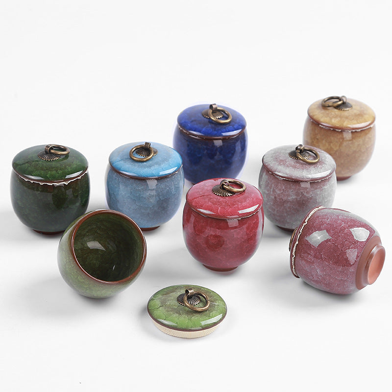 BowLift | Travel Tea Clay Tea Jar with Cracked Sandwich Design