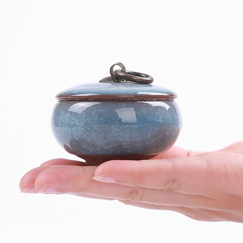 BowLift | Travel Tea Clay Tea Jar with Cracked Sandwich Design