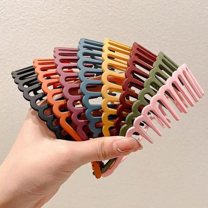 BowLift | Stylish Matte Face Wash Headband with Teeth for Anti-Slip