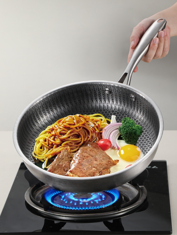 Skanto | Stainless Steel Uncoated Non-stick Frying Pan