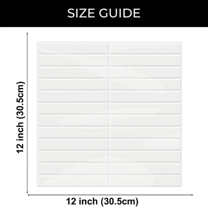 Skanto | Self-Adhesive 3D DIY Kit Kat Tiles in Glossy White