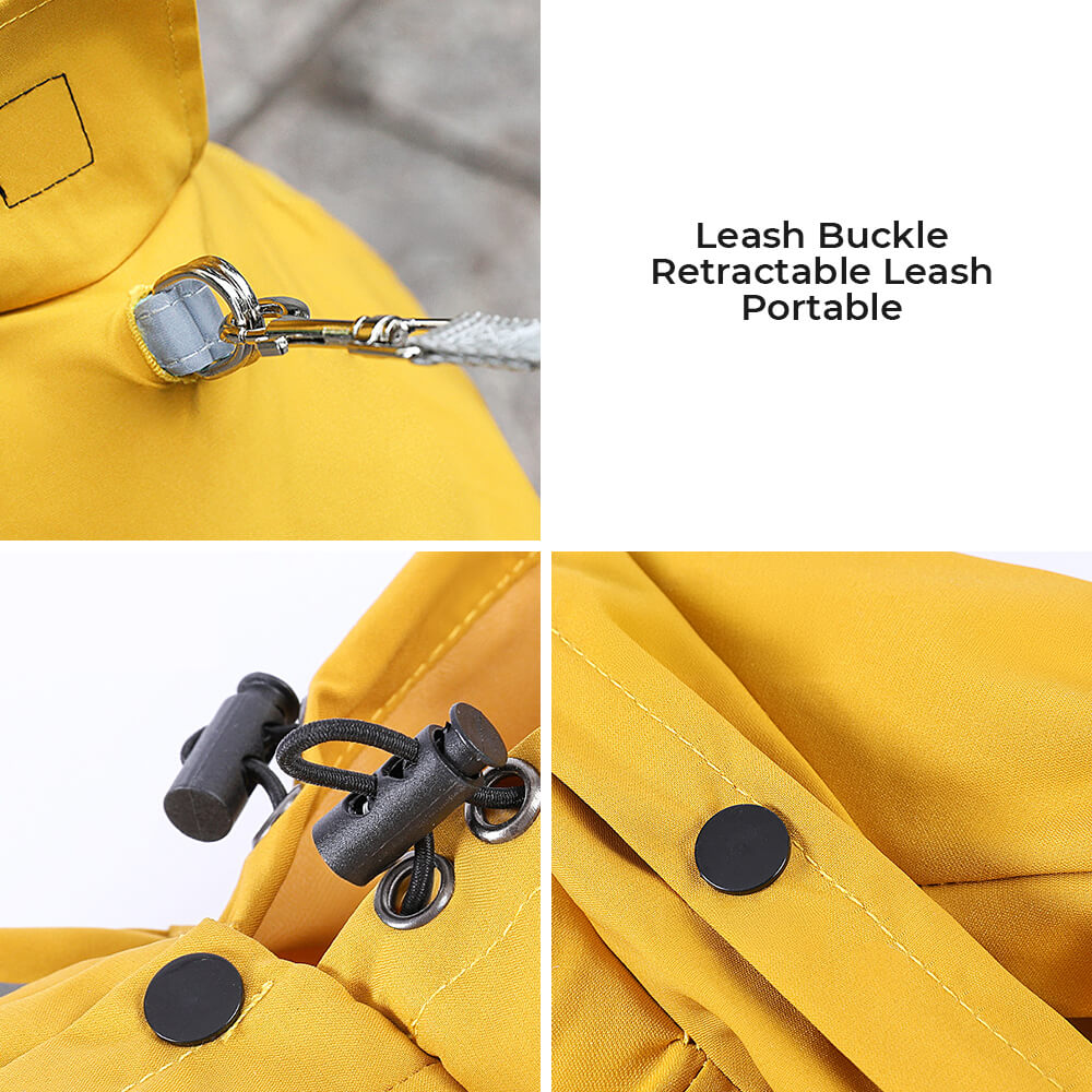 Skanto | Stylish Waterproof Adjustable Reflective Stripe Dog Raincoat with Hood