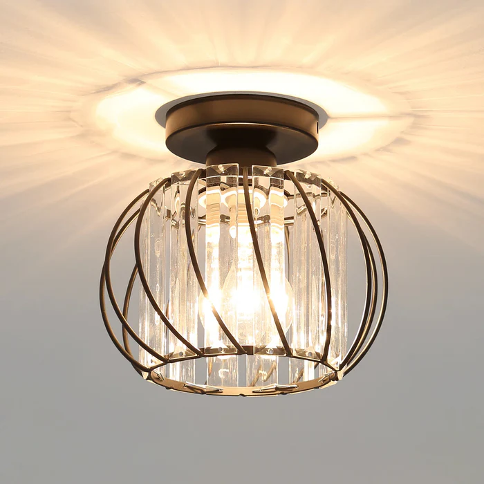 BowLift | Pendant Light Black Glass Globe Ceiling Fixture