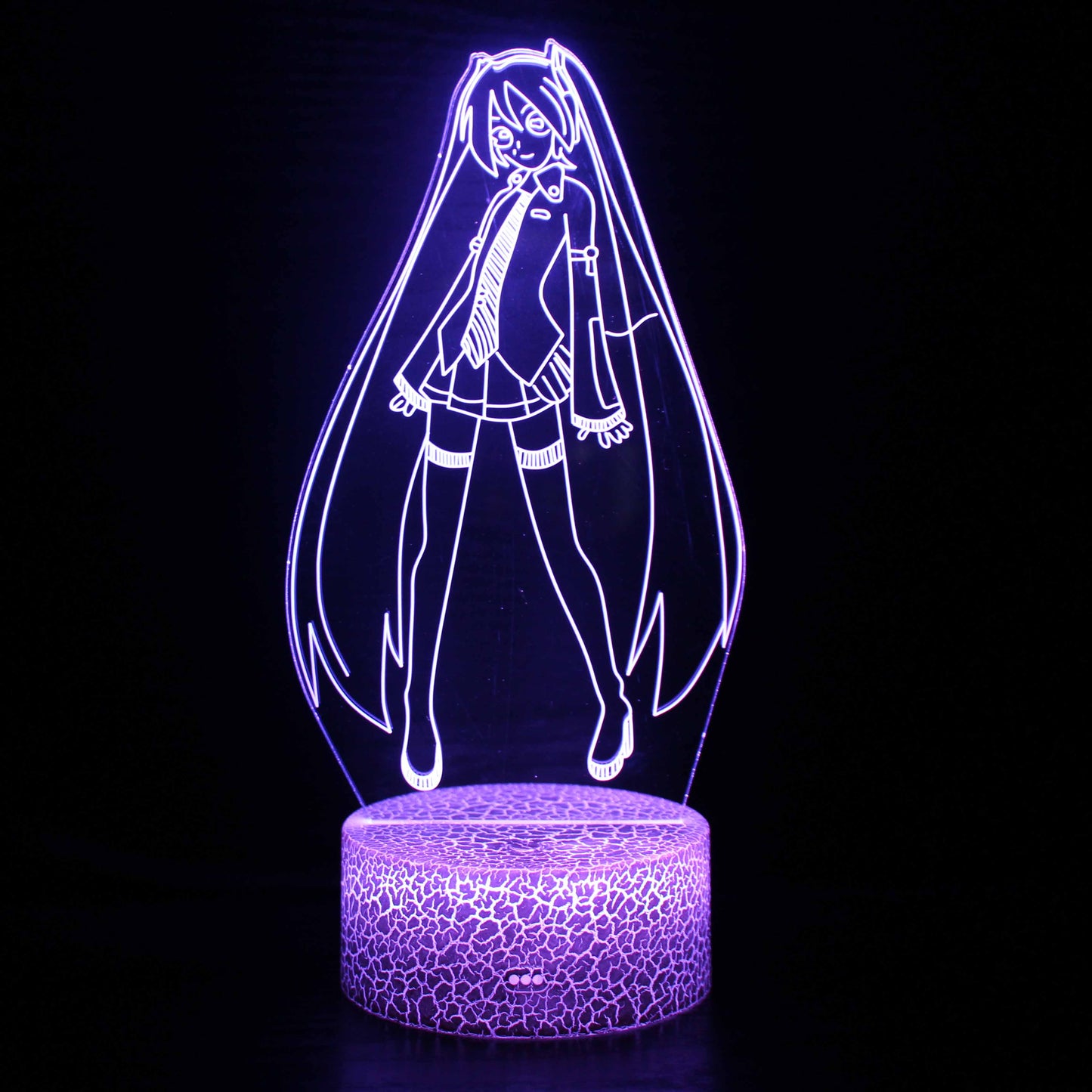 Skanto | Hatsune Miku Cute Long Hair Anime Cartoon Optical Illusion Lamp
