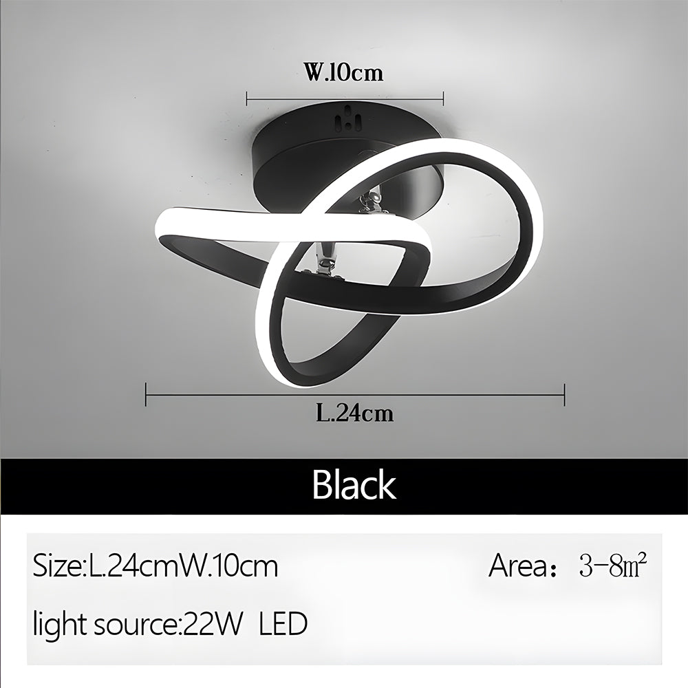 Skanto | LED Ceiling Lamp with Black Metal Frame
