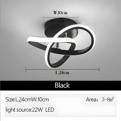 Skanto | LED Ceiling Lamp with Black Metal Frame
