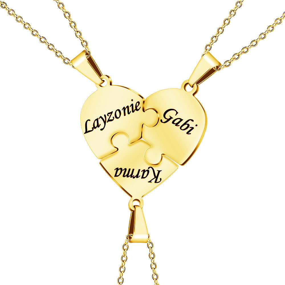 BowLift | Personalized Family Heart Puzzle Necklace