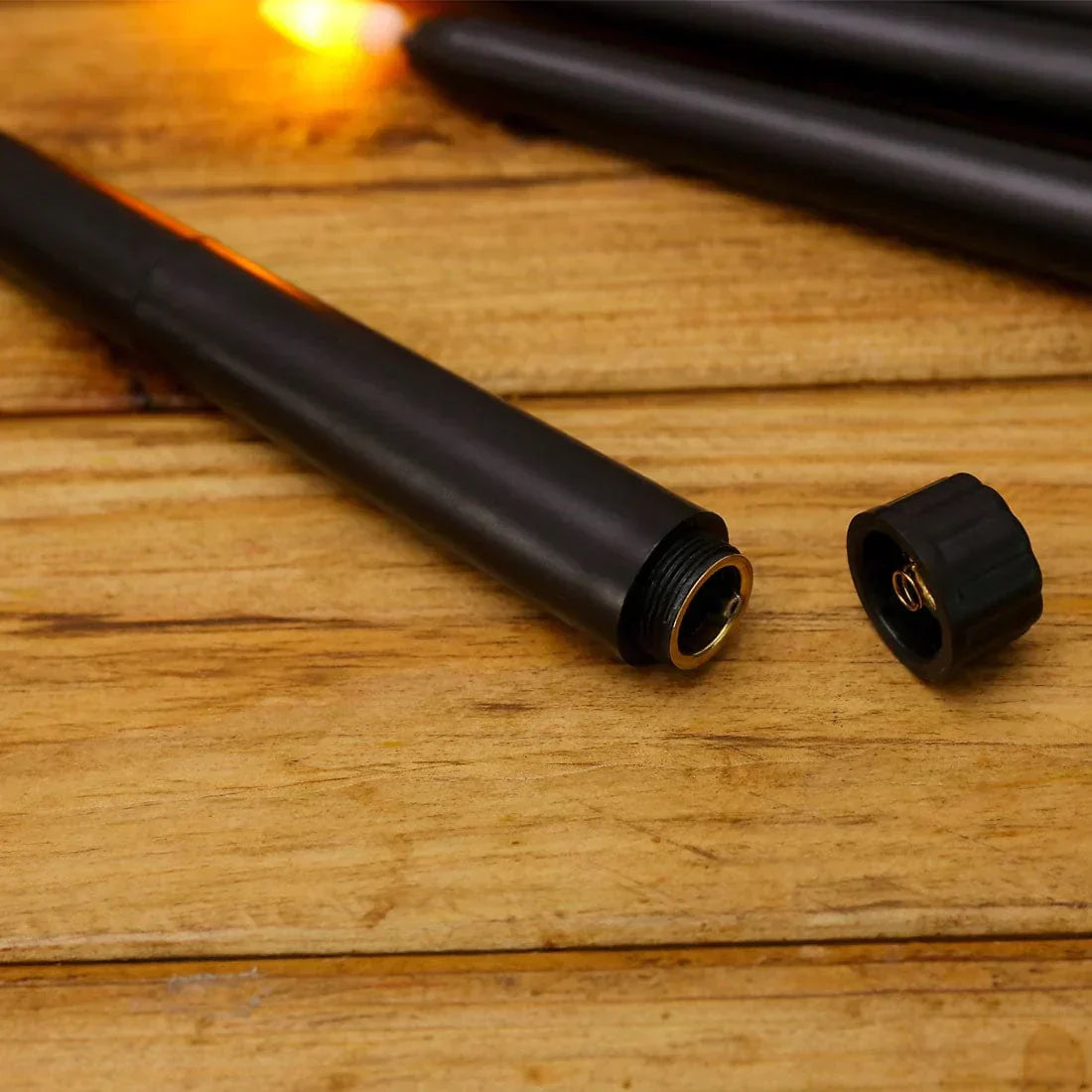 Skanto | 3 Piece Black LED Lights with Flickering Flame