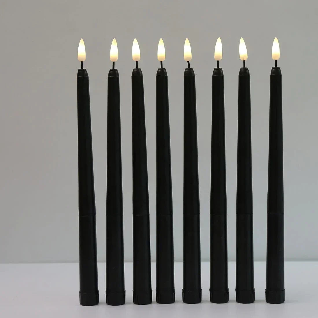 Skanto | 3 Piece Black LED Lights with Flickering Flame
