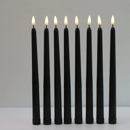 Skanto | 3 Piece Black LED Lights with Flickering Flame
