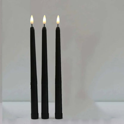Skanto | 3 Piece Black LED Lights with Flickering Flame