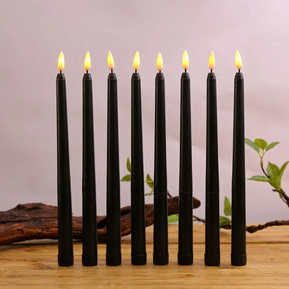 Skanto | 3 Piece Black LED Lights with Flickering Flame