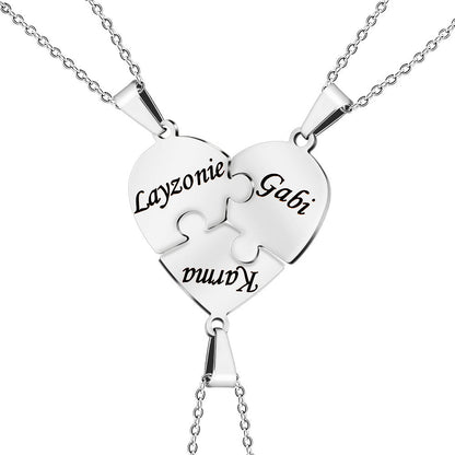 BowLift | Personalized Family Heart Puzzle Necklace