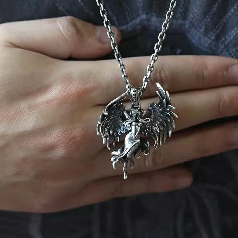 BowLift | Sterling Silver Guardian Angel Pendant Necklace