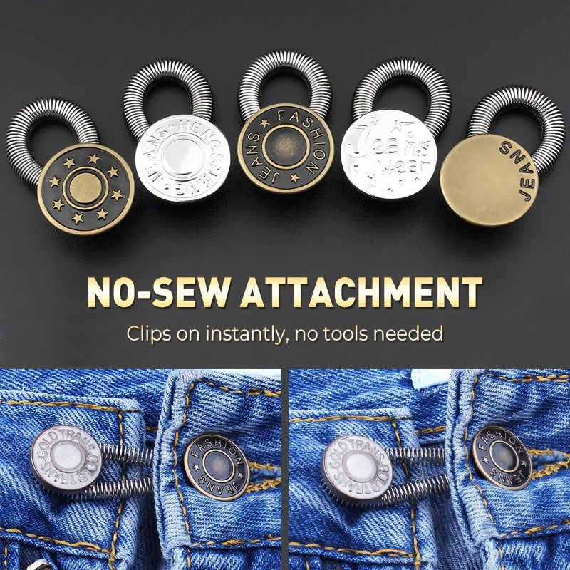 BowLift | Spring Metal Waist Extension Buttons for Jeans