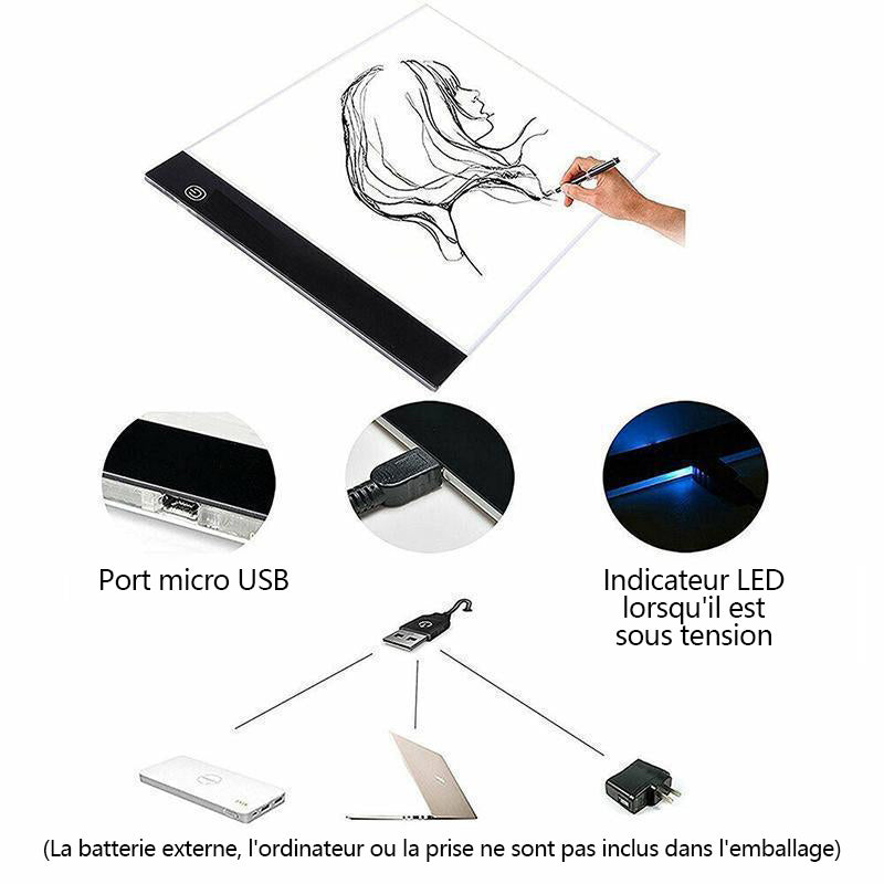 Drawing board with LED light | Bowlift