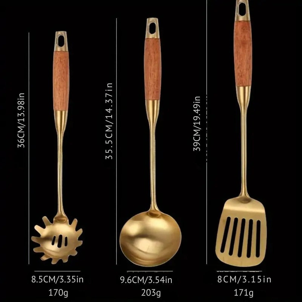 Kalsten | Chef’s Choice Golden Kitchen Utensils | 6pcs Set