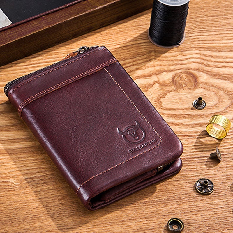 Wallet with multiple compartments Anti-RFID with coin pocket | Bowlift
