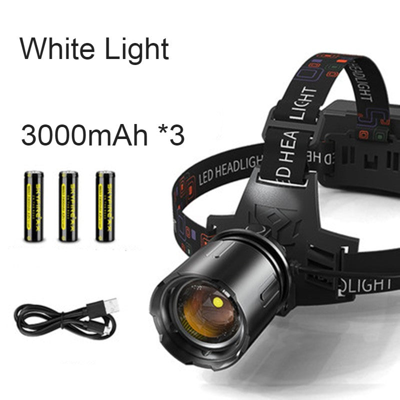 BowLift | Rechargeable Waterproof Bright LED Work Headlamp, with Zoomable Light, 3 Light Modes & Powerbank, for Camping, Hiking, Hunting, Outdoors