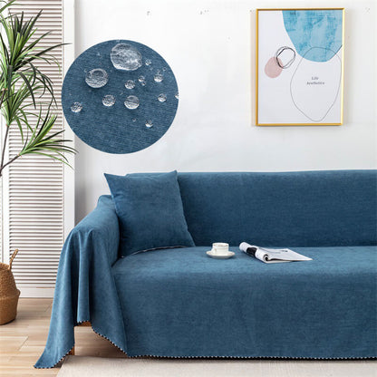 Premium Waterproof Sofa Throw Blanket Covers with Jacquard Edge