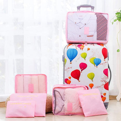 Travel clothing storage bag (1 Set, 6 Pieces)