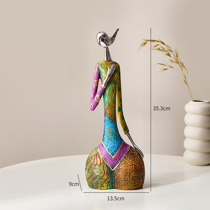 Abstract Colorful Woman Statue | Bowlift