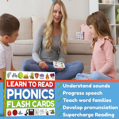 BowLift | Phonics Flashcards - Learning to read in 20 steps - Digraphs CVC mixtures long vowel sounds