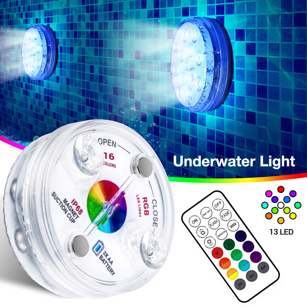 Skanto | Underwater LED Light with Remote Control – RGB Multicolor Pool Lighting for Baths and Ponds