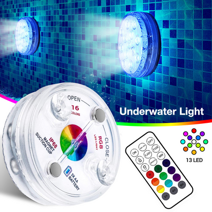 Skanto | Underwater LED Light with Remote Control – RGB Multicolor Pool Lighting for Baths and Ponds
