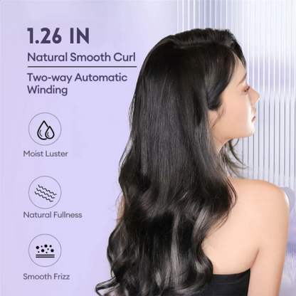Skanto | 2-in-1 Rotating Ceramic Curling Iron, 1.26 in Automatic Hair Curler