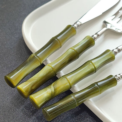 Zen Green Bamboo Cutlery Set | Karnz