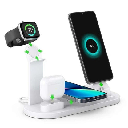 Skanto | 7-in-1 Wireless Charging Station with MagSafe & CryoBoost – Fast & Efficient Charging for iPhone, Apple Watch, and More