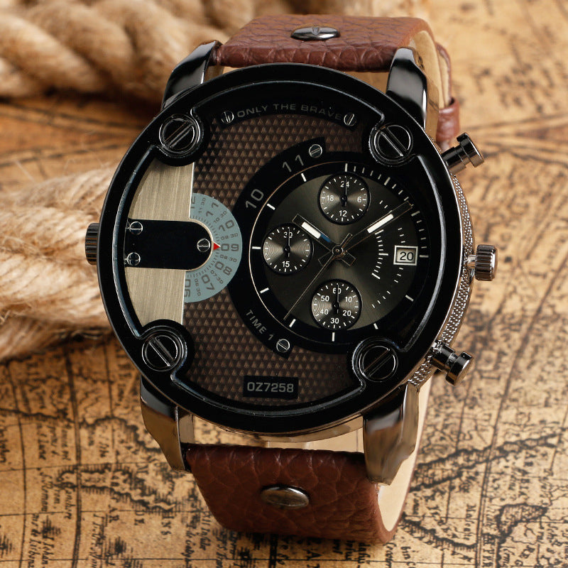 Skanto | Men's Fashion Large Dial Steel Bracelet Watch