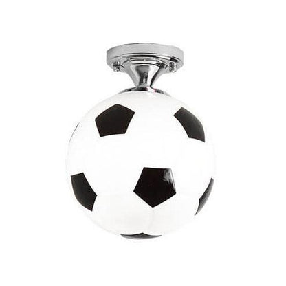 Skanto | SportLume Creative Ceiling Light | Basketball & Soccer Design | Semi-Flush Mount | Glass Lamp