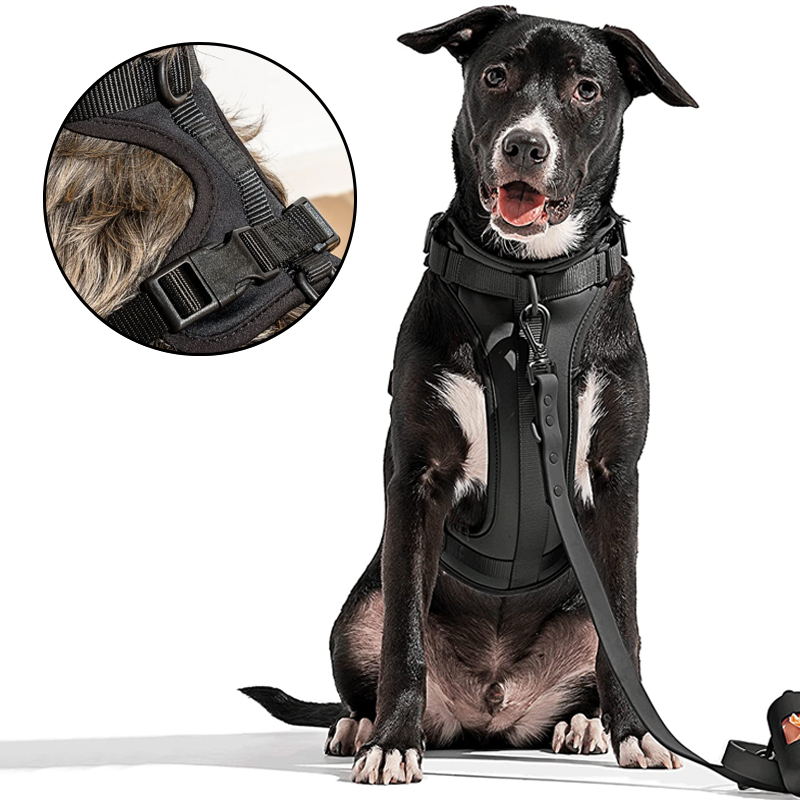 Skanto | Adjustable Dog Vest Harness with 3 Leash Clips