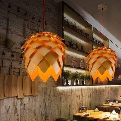 Skanto | Handmade Pinecone Wood Pendant Lamp