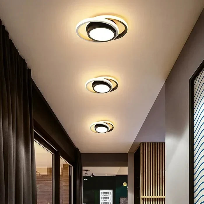 Modern LED Ceiling Lamp with Double Ring Design - Twilight Rings | Skanto