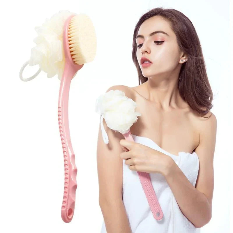 2 In 1 Bathing Scrubbing Long Handle Brush Bowlift
